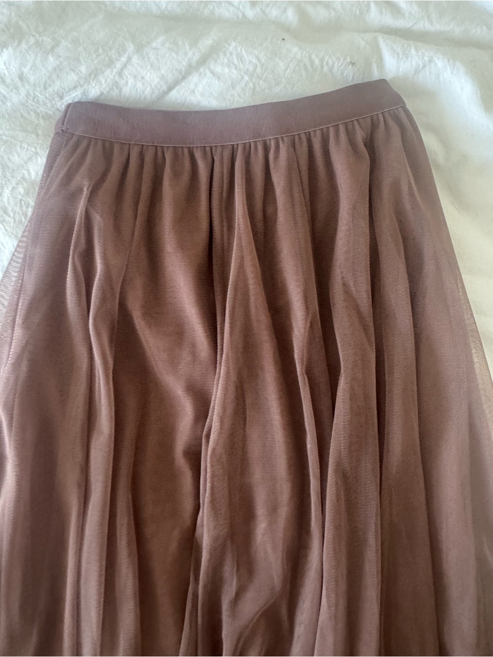 SANGTREE Women's Long Tulle Skirts Elastic High Waist A-Line Mesh - Med - Picture 3 of 4